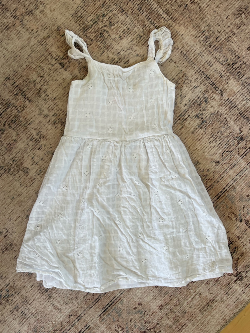 Japna White Eyelet Sundress with Twisted Straps